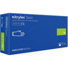 Рукавички MERCATOR MEDICAL Nitrylex Basic S синій 200 шт (3.1005)