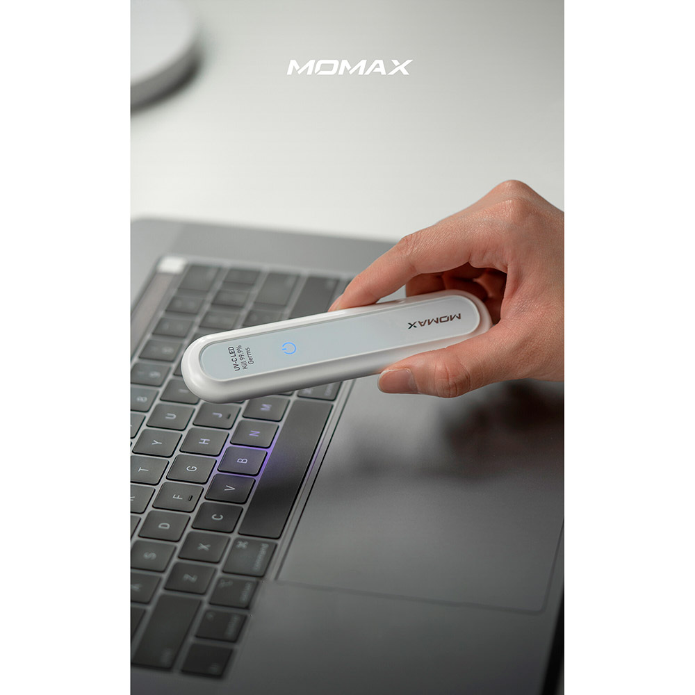 Портативний УФ дезинфектор Momax QU3W UV-C Pen San. (White) Живлення акумулятор