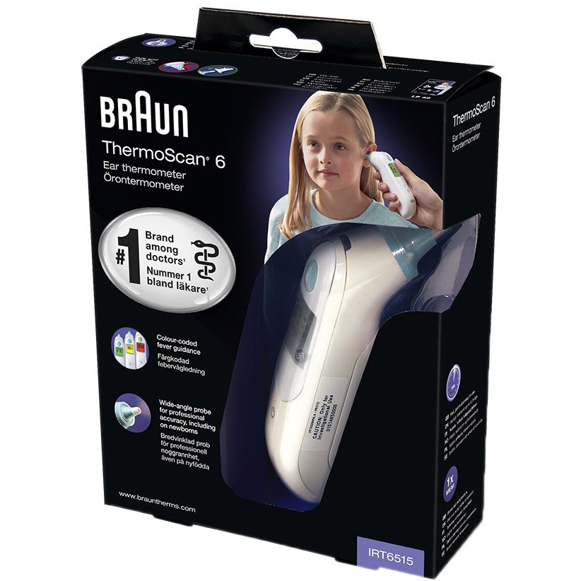 Термометр BRAUN Thermoscan 6 IRT6515 (TOW014672) Область вимірювання температури вушна раковина