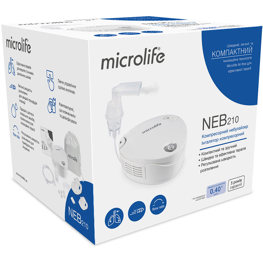 Інгалятор MICROLIFE NEB 210 Вид інгалятора стаціонарний