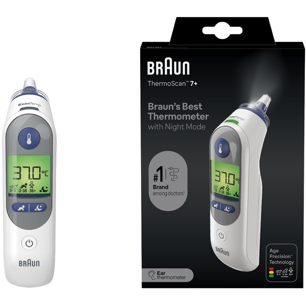 Термометр BRAUN ThermoScan 7+IRT6525 (IRT6525NOE) Тип термометр