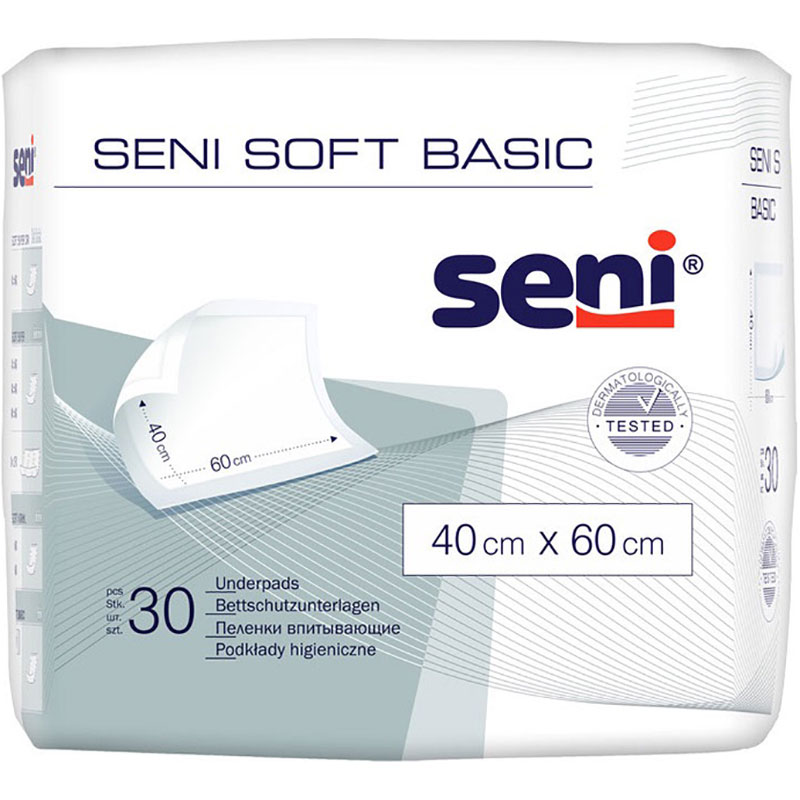 Пеленки гигиенические Seni Soft Basic 40х60 см 30 шт (SE-091-B030-G01)