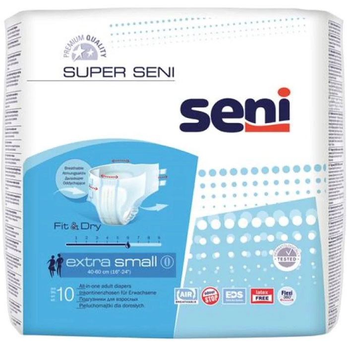 Подгузники для взрослых Seni Super Extra Small 10 шт. (SE-094-XS10-A01)