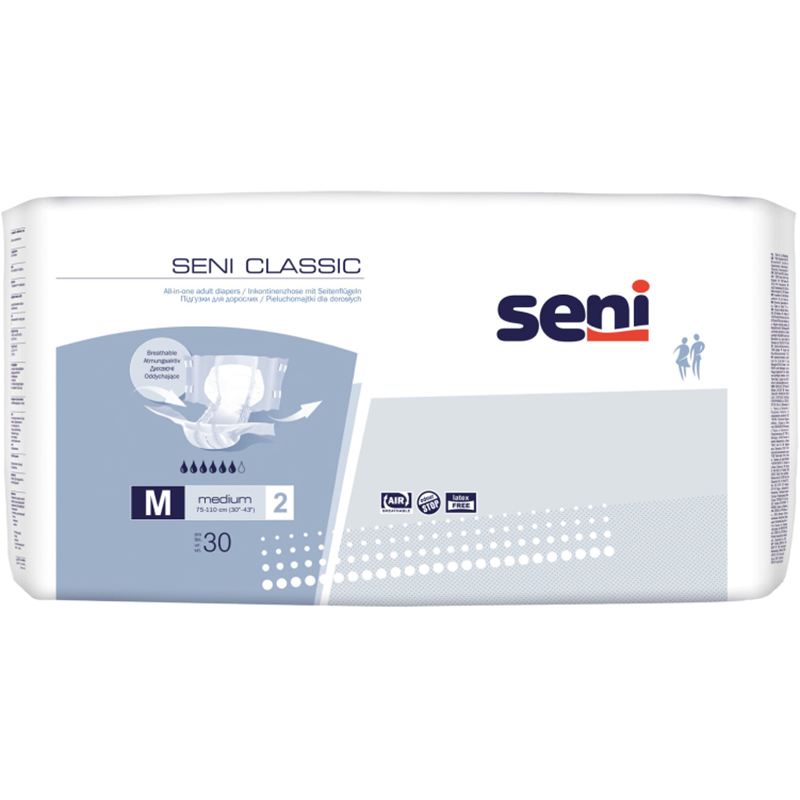 Подгузники для взрослых SENI Classic Medium 30 шт (SE-094-ME30-SC1)