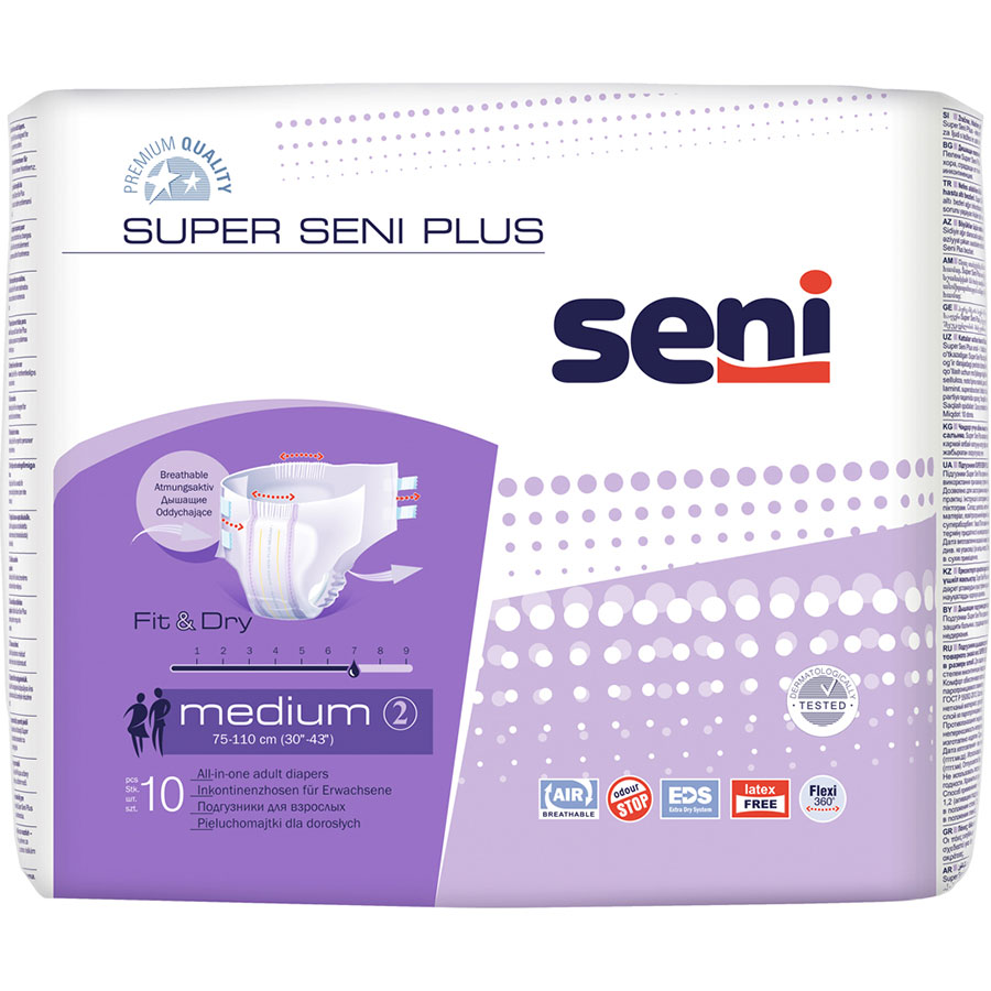 Подгузники для взрослых Seni Super Plus Medium 10 шт (SE-094-ME10-S02)