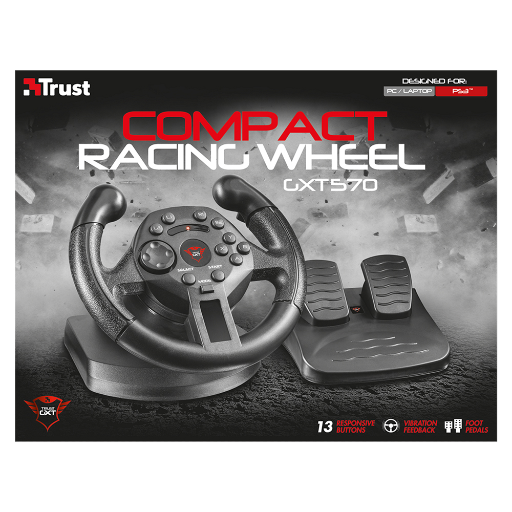 Внешний вид Руль TRUST GXT 570 Compact vibration racing wheel (21684)