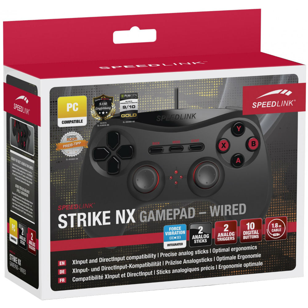 Геймпад SPEEDLINK STRIKE NX Gamepad - for PC (black) Бездротове з'єднання немає