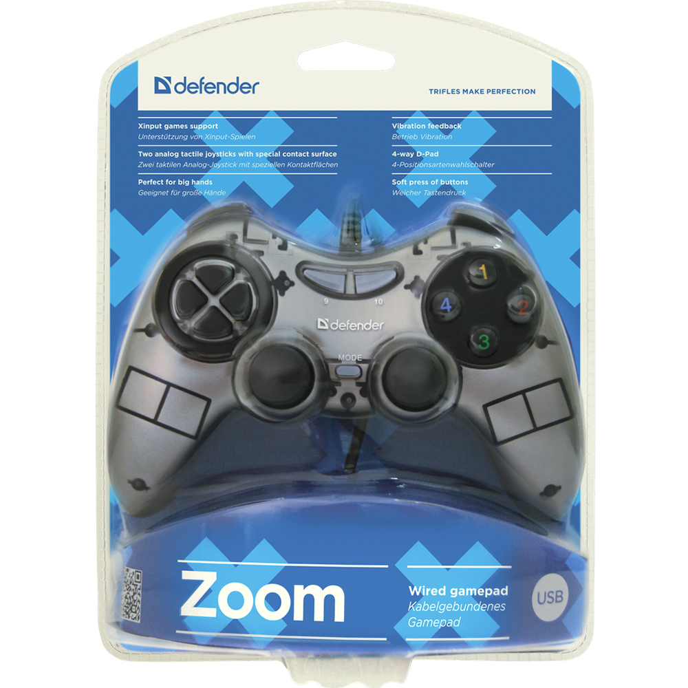 Геймпад Defender Zoom USB (64244 ) Бездротове з'єднання немає