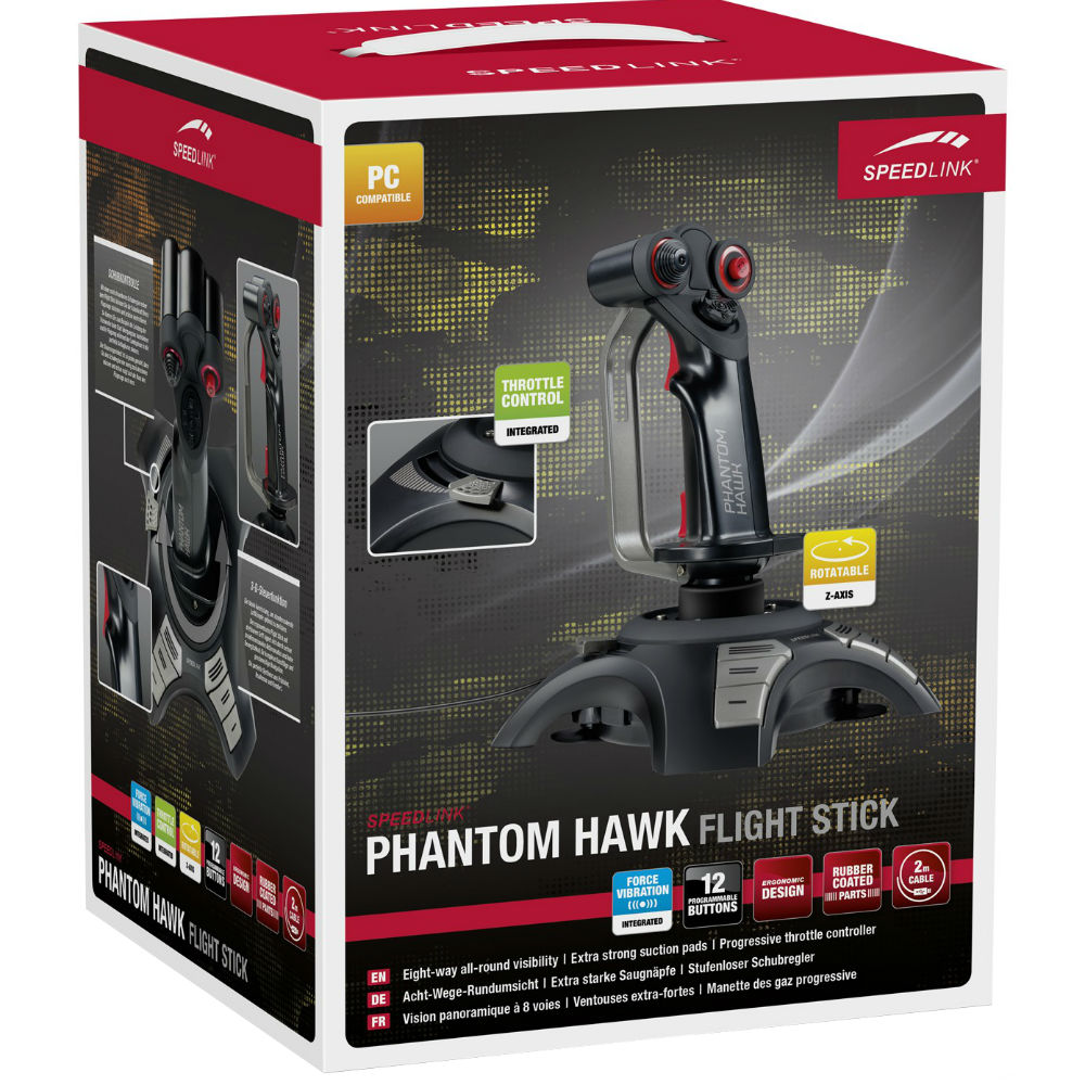 Джойстик SPEEDLINK PHANTOM HAWK Flightstick Black Тип подключения USB