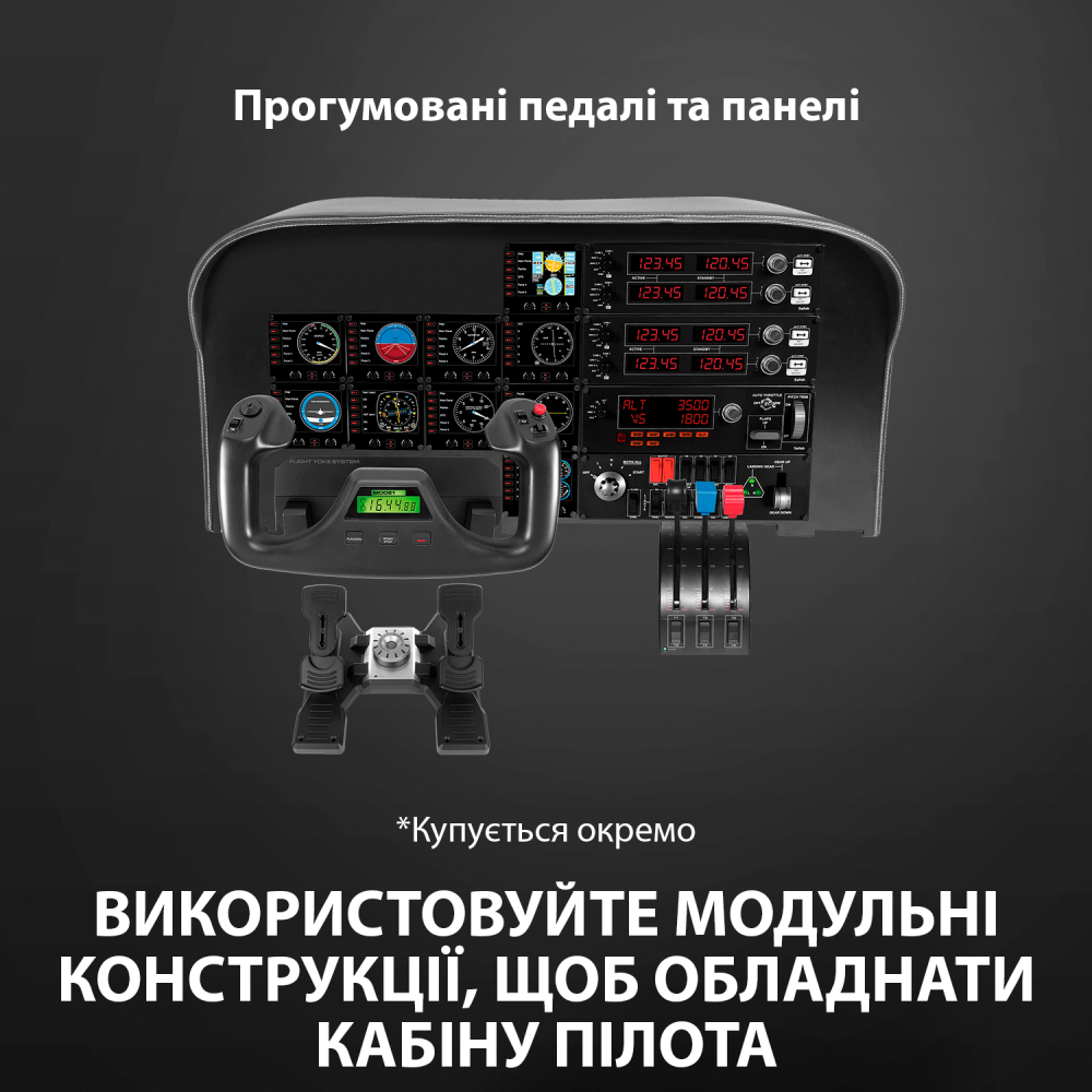 Штурвал LOGITECH G Saitek PRO Flight Yoke System (L945-000004) Тип подключения USB