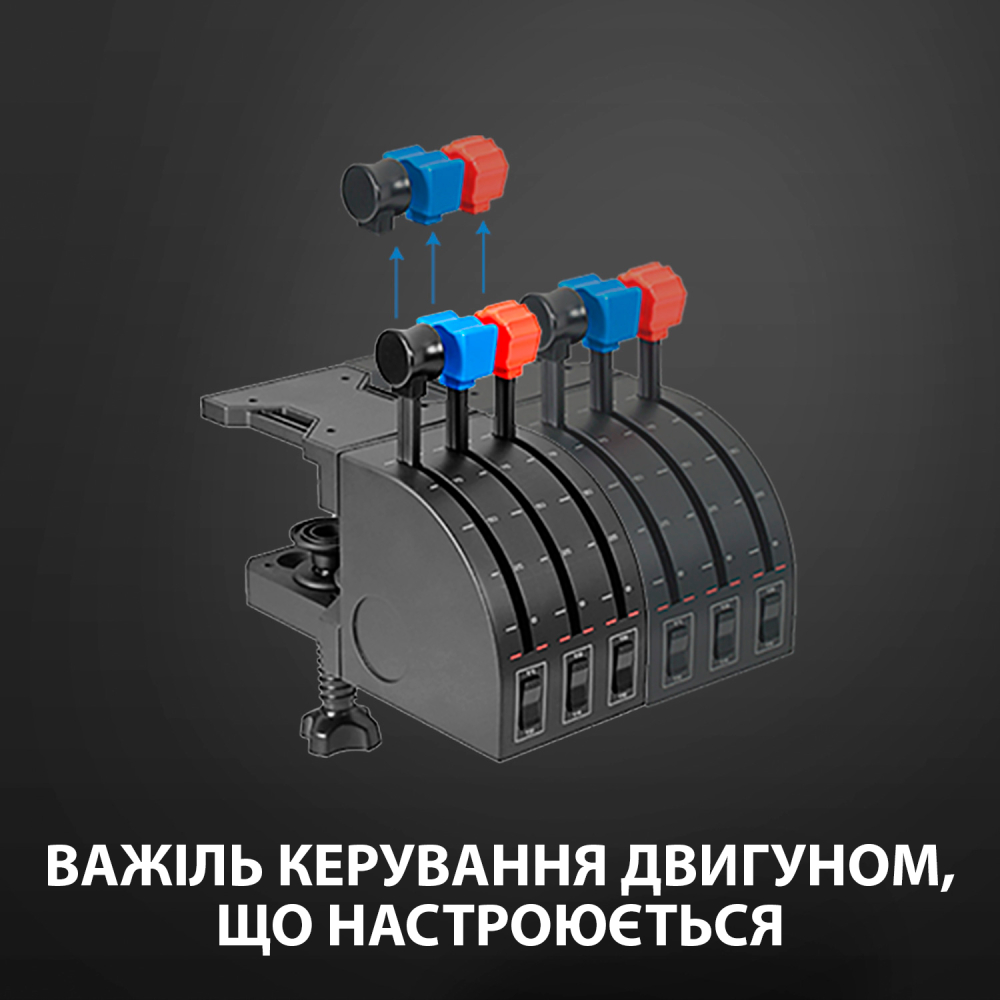 Штурвал LOGITECH G Saitek PRO Flight Yoke System (L945-000004) Бездротове з'єднання немає