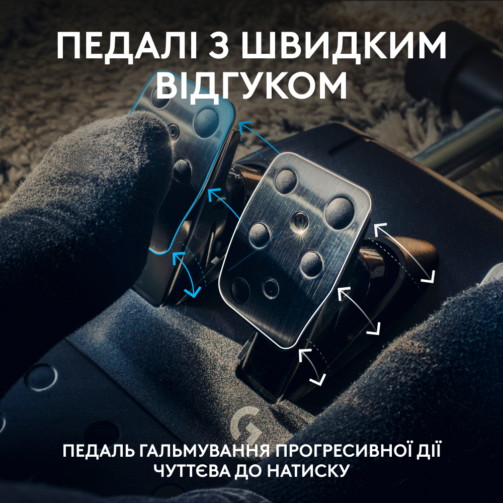 Зовнішній вигляд Кермо LOGITECH G923 Racing Wheel and Pedals (941-000158)