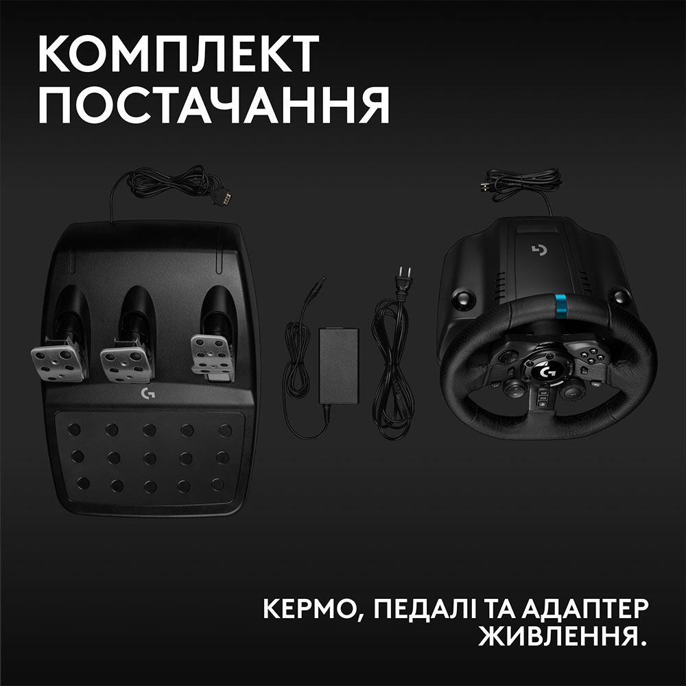 Изображение Проводной руль LOGITECH G923 Racing Wheel and Pedals for PS4 and PC (L941-000149)