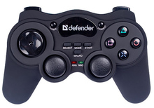 Аксессуары для компьютеров DEFENDER Беспр-й геймпад GAME RACER WIRELESS(2 дж)USB