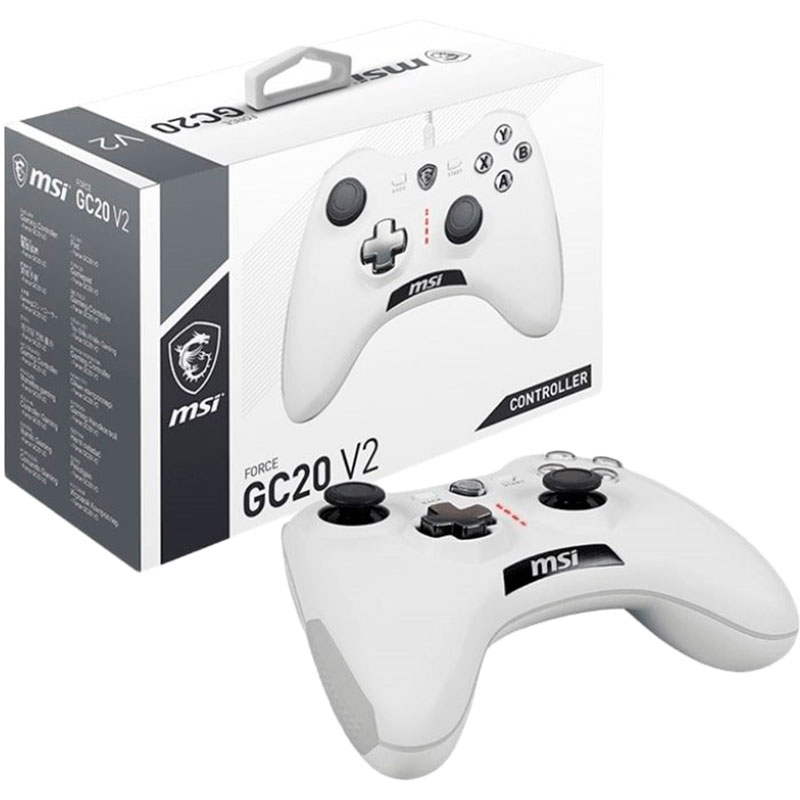 Геймпад MSI Force GC20 V2 White (S10-04G0020-EC4) Геймпад MSI Force GC20 V2 White (S10-04G0020-EC4)