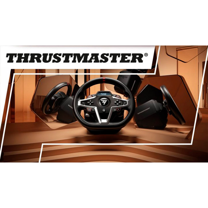 Зовнішній вигляд Ігрове кермо Thrustmaster T248X + педалі Black (4460182)