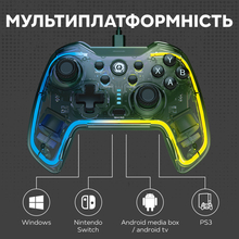 Геймпад CANYON Brighter GP-02 Wired RGB 4in1 Crystal (CND-GP02)