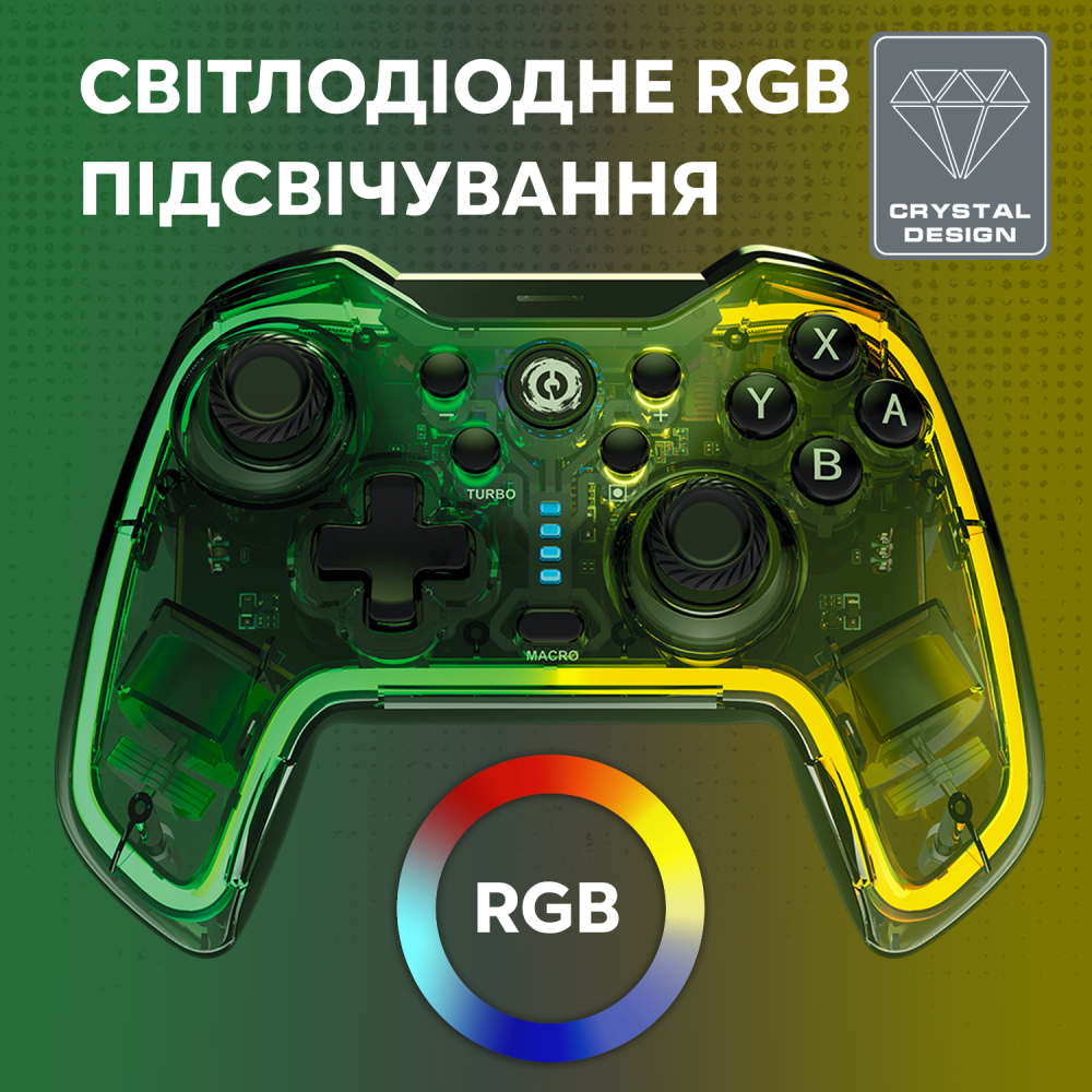 Геймпад CANYON Brighter GPW-02 Wireless RGB 5in1 Crystal (CND-GPW02) Тип пристрою геймпад