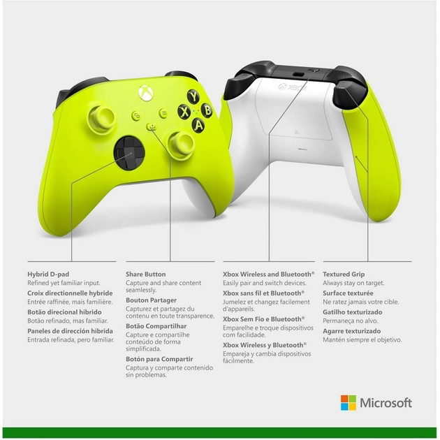 Внешний вид Геймпад Microsoft Xbox Wireless Controller Electric Volt Yellow (QAU-00022)