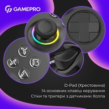 Геймпад GAMEPRO GPX13B 2.4G/BT 5.1/USB RGB Black