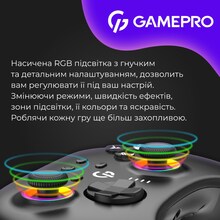 Геймпад GAMEPRO GPX13B 2.4G/BT 5.1/USB RGB Black