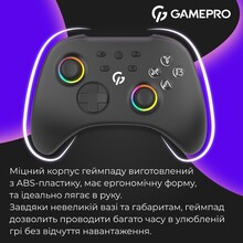 Геймпад GAMEPRO GPX13B 2.4G/BT 5.1/USB RGB Black