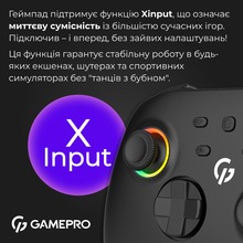 Геймпад GAMEPRO GPX13B 2.4G/BT 5.1/USB RGB Black