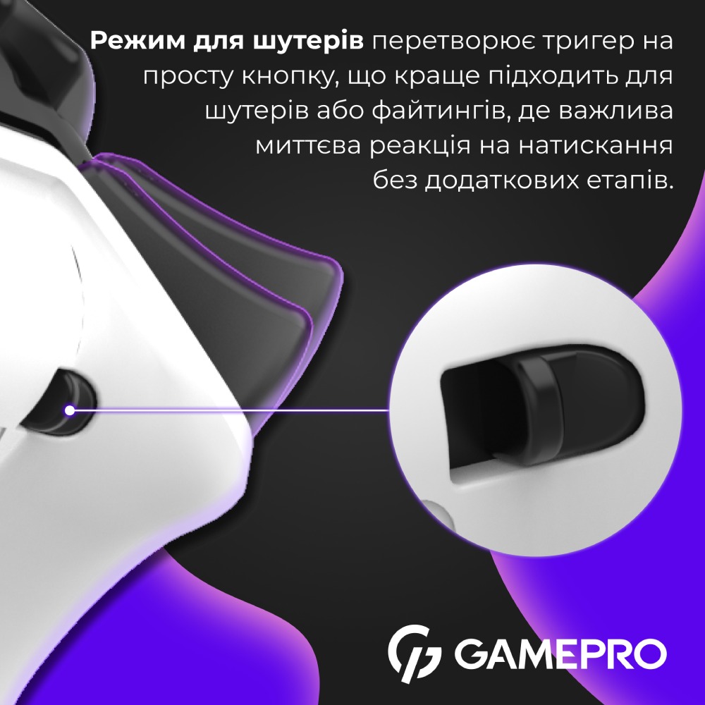 Фото 14 Геймпад GAMEPRO GPX13W 2.4G/BT 5.1/USB RGB White