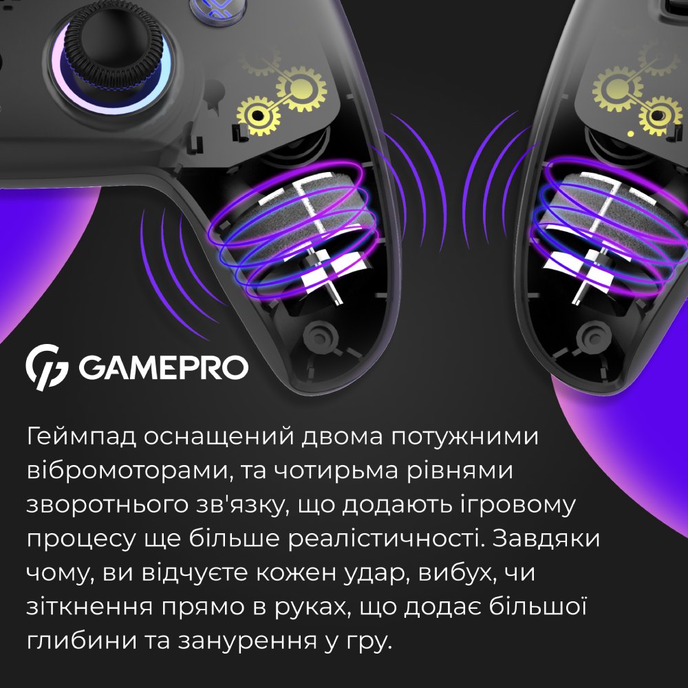 Изображение Геймпад GAMEPRO GPS13B BT 5.3/USB RGB Black