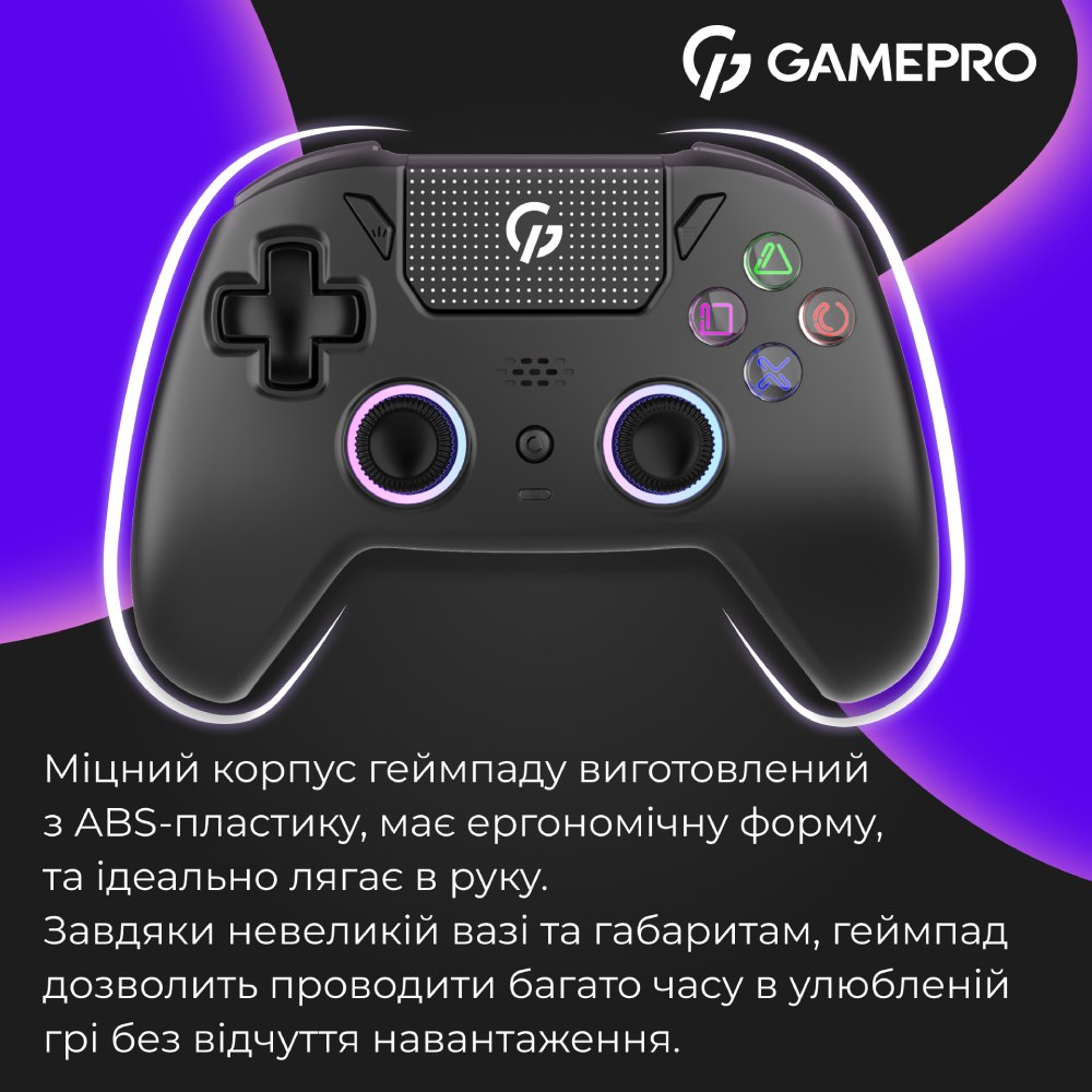 Фото Геймпад GAMEPRO GPS13B BT 5.3/USB RGB Black