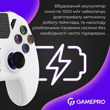 Геймпад GAMEPRO GPS13W BT 5.3/USB RGB White