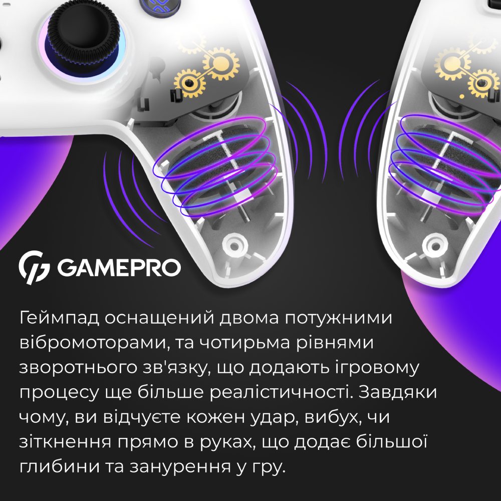 Фото 17 Геймпад GAMEPRO GPS13W BT 5.3/USB RGB White