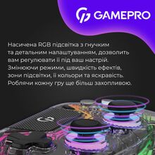 Геймпад GAMEPRO GPS13T BT 5.3/USB RGB Transparent