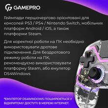 Геймпад GAMEPRO GPS13T BT 5.3/USB RGB Transparent