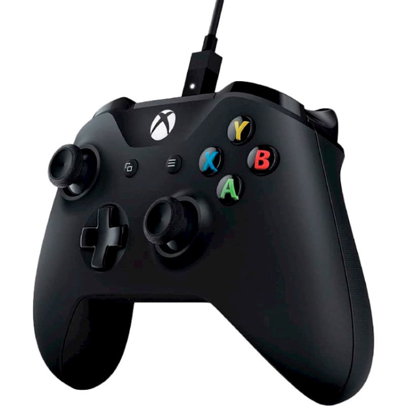 Геймпад Microsoft Xbox Wireless Controller Carbon Black + USB Cable (1V8-00002) Беспроводное соединение есть