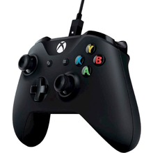 Геймпад Microsoft Xbox Wireless Controller Carbon Black + USB Cable (1V8-00002)