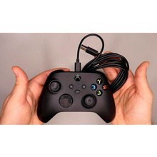 Геймпад Microsoft Xbox Wireless Controller Carbon Black + USB Cable (1V8-00002)