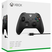 Геймпад Microsoft Xbox Wireless Controller Carbon Black + USB Cable (1V8-00002)