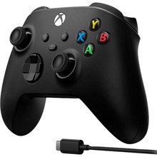 Геймпад Microsoft Xbox Wireless Controller Carbon Black + USB Cable (1V8-00002)