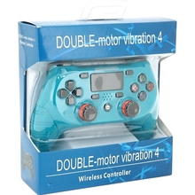 Геймпад BRAZZERS для PS4 DOUBLE Motor Vibration 4 Cyan (BR-S8-P/GN)