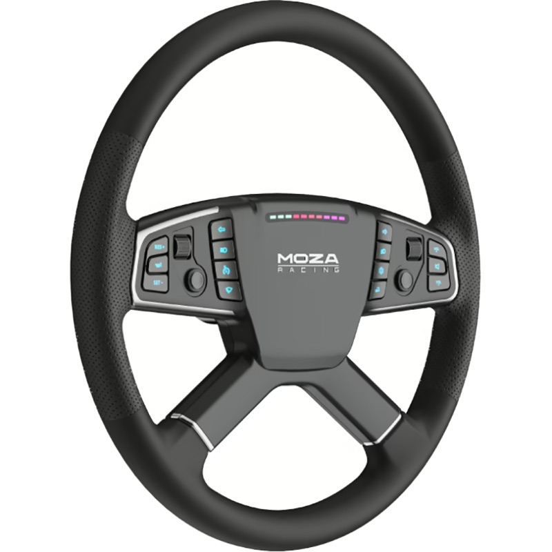 Руль MOZA Racing TSW Truck (RS060_Moza) Дополнительно Материал: алюминий, кожа; Верхняя светодиодная индикация