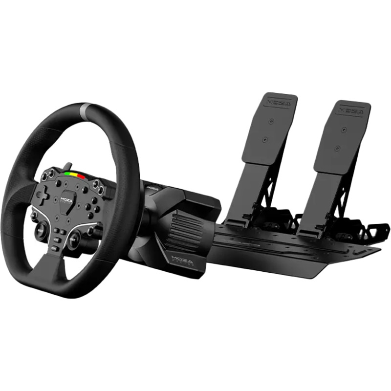 Руль MOZA R3 Racing Bundle (RS074_Moza) Дополнительно Комплектация: руль, педали, база; Материал: алюминий, сталь, полиуретан; Крутящий момент: 3,9 Нм; 