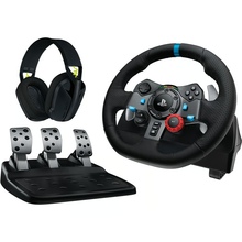 Руль LOGITECH G29 Racing Wheel and Pedals for PS4-5 and PC + гарнитура G435 Black (991-000539)