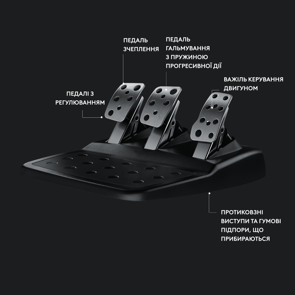 Фото 15 Кермо LOGITECH G29 Racing Wheel and Pedals для PS4-5 та PC + гарнітура G435 Black (991-000539)