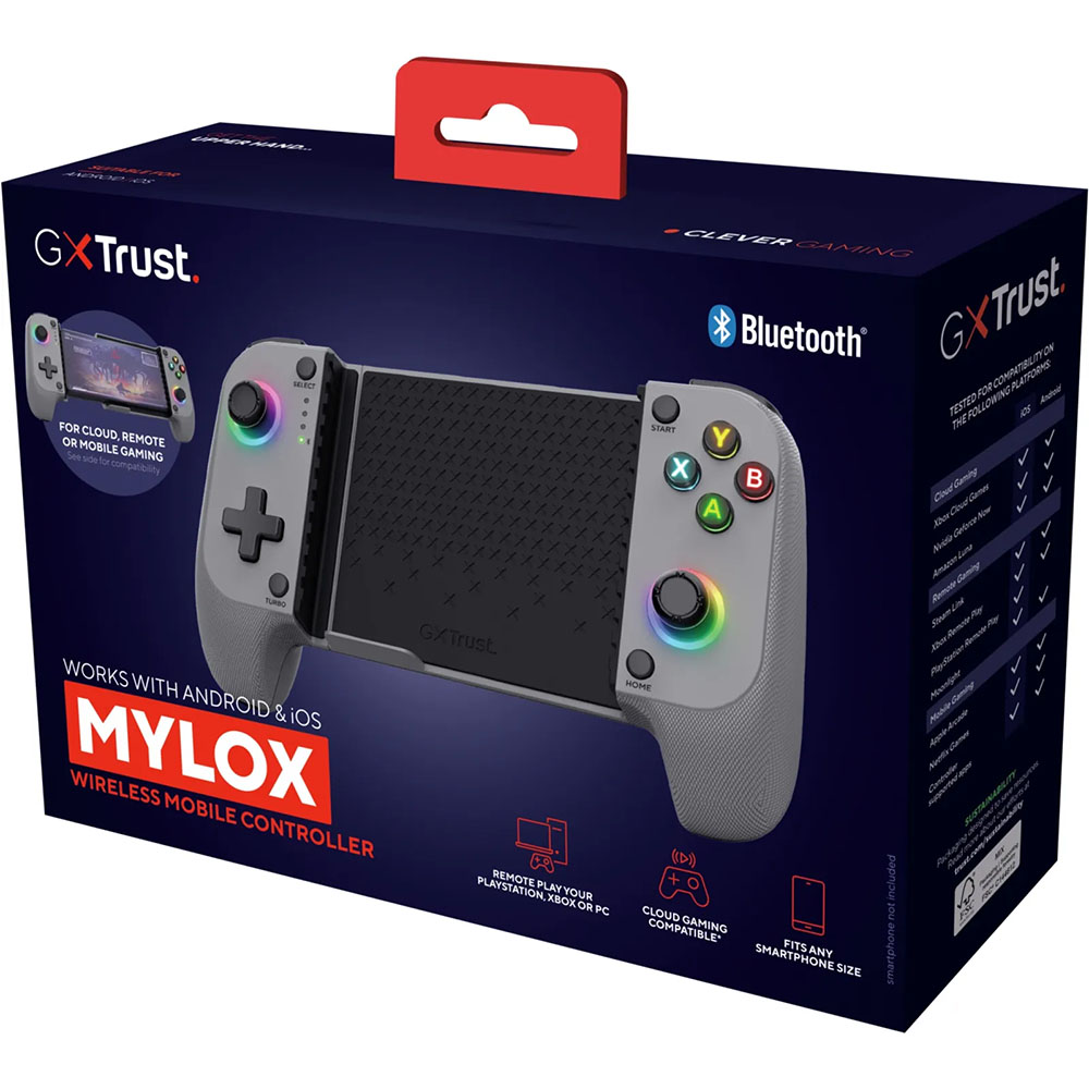 Зображення Геймпад TRUST GXT 735G Mylox Wireless Mobile Gaming Controller Grey (25649)