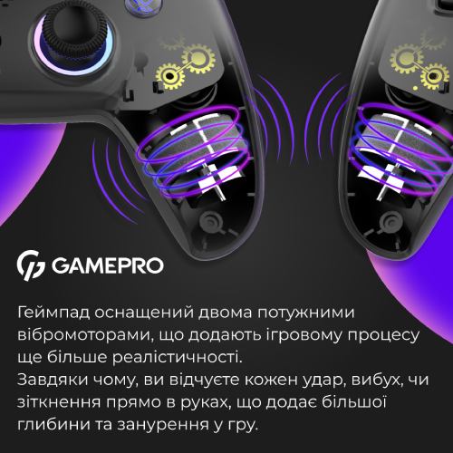 В Украине Геймпад GAMEPRO GPS20BDOC с зарядной станцией Black (GPS20BDOC)