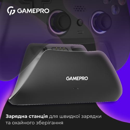 Фото 17 Геймпад GAMEPRO GPS20BDOC с зарядной станцией Black (GPS20BDOC)