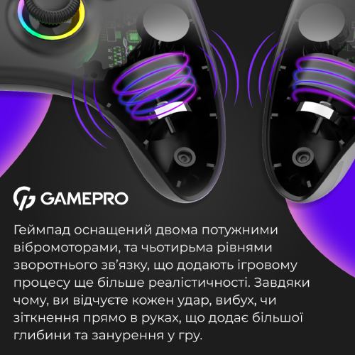 Огляд Геймпад GAMEPRO GPX13BDOC із зарядною станцією Black (GPX13BDOC)