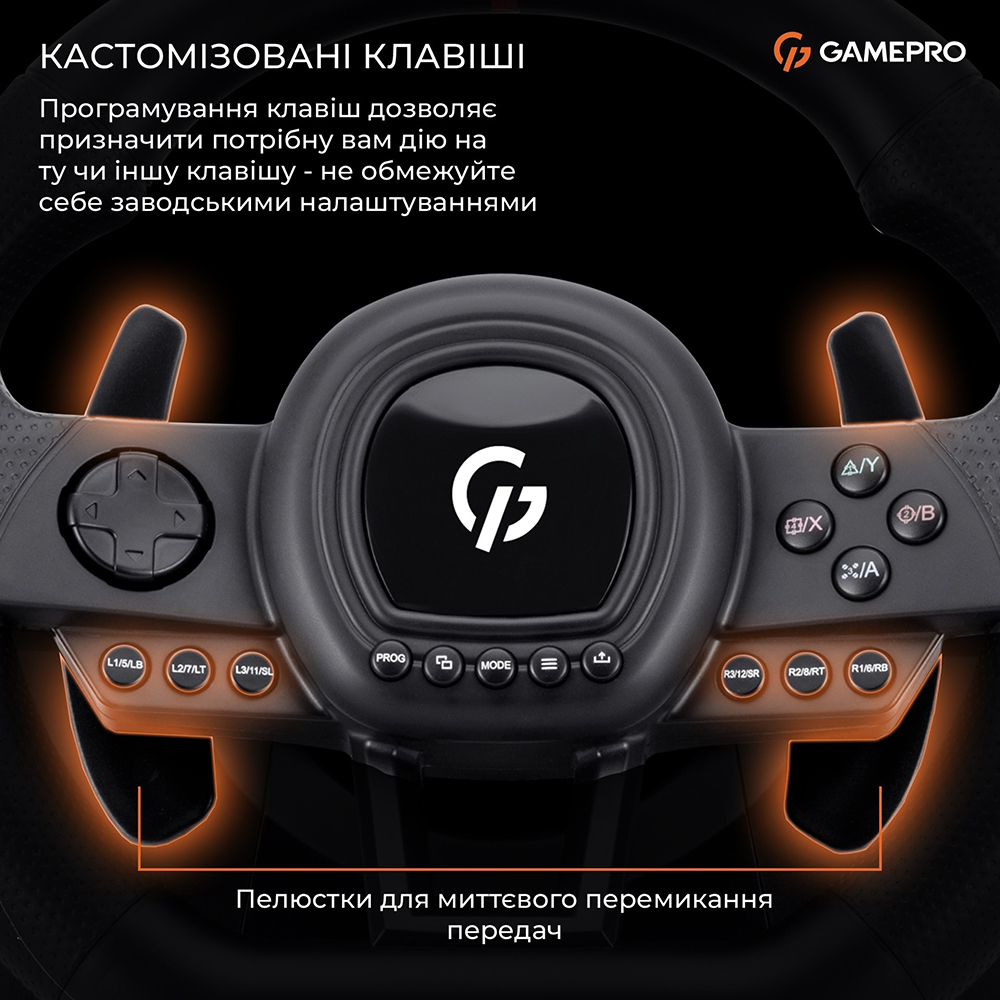 Фото 15 Руль GAMEPRO Black (RW038PM)