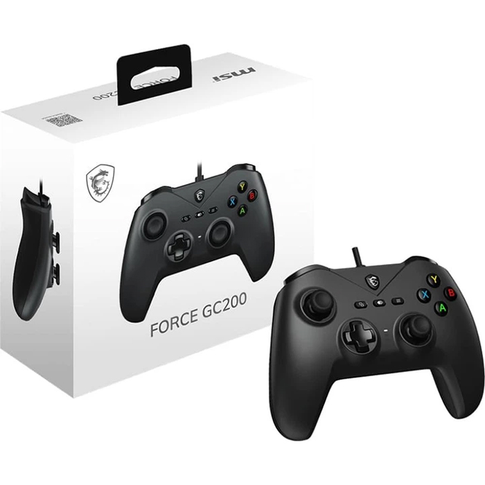 Геймпад MSI FORCE GC200 USB-A Black (S10-04G0090-EC4) Вибрационная система True